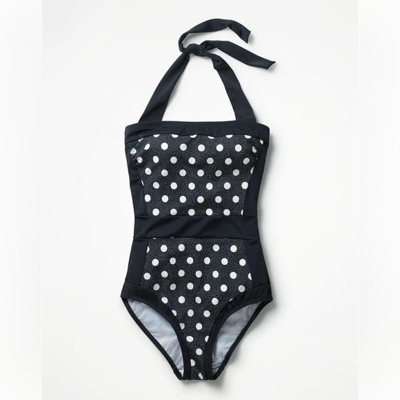 New Boden Polka Dot Santorini Halterneck Swimsuit. Sz 6 - Picture 3 of 5